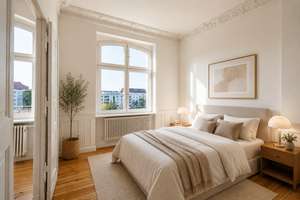 3-Zi Altbau Erstbezug: Balkon, Hohe Decken, Stuck, Dielen, Flügeltür, Weitblick, Fernwärme/Prov.frei – Wallenbergstrasse 2, 10713 Wilmersdorf, Berlin – Vorschaubild 8