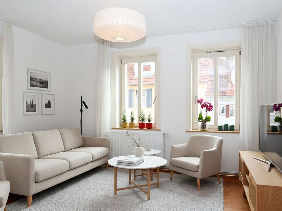 Wohnzimmer OG gestaged