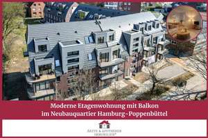 Moderne Etagenwohnung mit Balkon im Neubauquartier Hamburg-Poppenbüttel