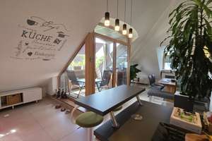 Wunderschöne , helle 4-Zimmer Dachatelierwohnung mit sonniger Südterrasse in München-Laim  – Hartelstraße 6a, 80689 St. Ulrich, München – Vorschaubild 4