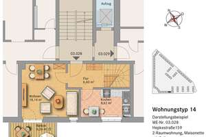 NEU - frei verfügbar ab 07/2026 - Maisonette - Leben in den Seidnitzer Gärten mit Fernblick – Hepkestraße 159, 1277 Tolkewitz/Seidnitz-Nord, Dresden – Vorschaubild 2