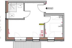 Single-Wohnung mit Einbauküche und großem Balkon inkl. Service