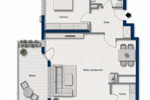 Gemütliche Wohnung mit Kamin und Balkon im Diplomatenviertel – Die vollständige Adresse der Immobilie erhältst du vom Anbieter., 60487 Bockenheim, Frankfurt am Main – Vorschaubild 10