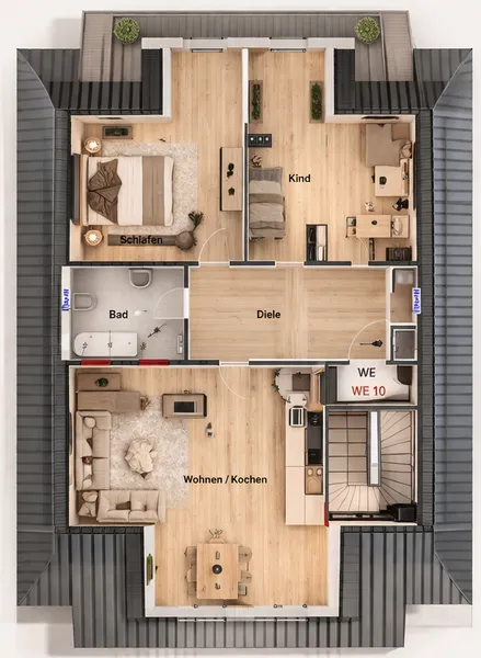 Genehmigte DG-Ausbaureserve mit neuen Gauben – sofort realisierbar, Essen – Bild 3