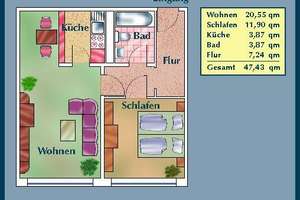 Praktische 2-Zimmer-Wohnung mit Einbauküche – Gerokstr. 34, 1307 Johannstadt-Süd, Dresden – Vorschaubild 2
