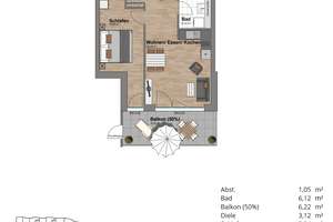 Neubau: Moderne 2-Zi-Whg mit EBK, Balkon (EZB-Blick) im Ostend. 2 Min zum Main! – Die vollständige Adresse der Immobilie erhältst du vom Anbieter., 60314 Ostend, Frankfurt am Main – Vorschaubild 17
