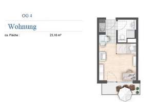 Provisionsfrei v. Besitzer zur Vermietung: Ein tolles Studentenapartment  inkl. Einbauküche – Ricarda-Huch-Straße 1, 80807 Milbertshofen, München – Vorschaubild 2