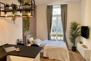 Voll möbliertes Apartment in zentraler Lage mit Balkon (Kernsanierung 2022) – Kriegsstraße 94, 76133 Karlsruhe – Vorschaubild 1
