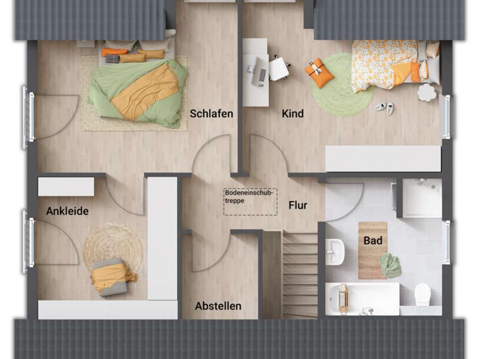 Beispiel OG mit Ankleide