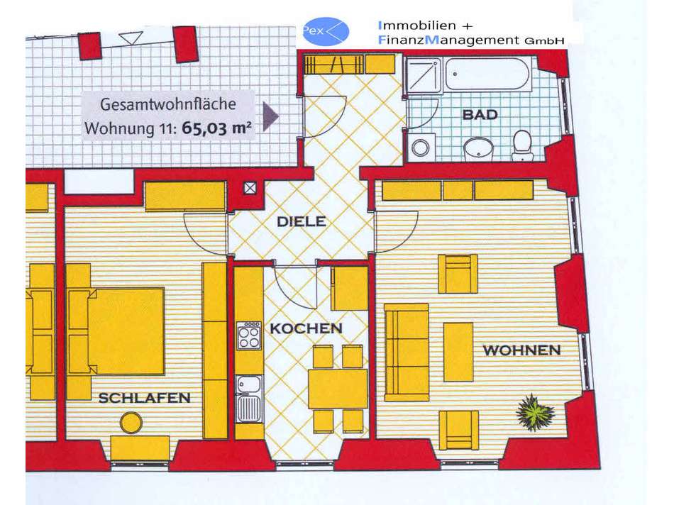 Grundrissplan Whg11