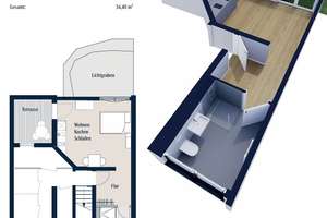 Clever möbliert wohnen: 1-Zi 34m² Aubing | all-incl 1.032€ + Garage | Erstbezug KfW A+ – Bodenseestr. 293, 81249 Aubing-Süd, München – Vorschaubild 9