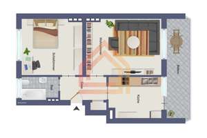 Loggia mit Domblick: Attraktive Wohnung über den Dächern von Köln-Nippes – Die vollständige Adresse der Immobilie erhältst du vom Anbieter., 50733 Nippes (Ortsteil), Köln – Vorschaubild 9