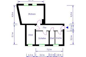 Platz für Individualisten: Renovieren, einziehen und wohlfühlen. – Olvenstedter Str. 35, 39108 Stadtfeld Ost, Magdeburg – Vorschaubild 4