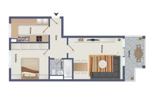 Helle 2-Zimmerwohnung im 1.OG mit Südbalkon in ruhiger und grüner Lage! – Die vollständige Adresse der Immobilie erhältst du vom Anbieter., 70374 Sommerrain, Stuttgart – Vorschaubild 6