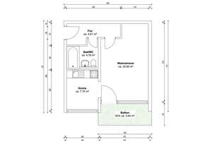 Attraktive, möblierte 1-Zi.-Wohnung mit separater Küche und Balkon im Universitätsviertel Augsburg – Lilienthalstraße 15, 86159 Universitätsviertel, Augsburg – Vorschaubild 13