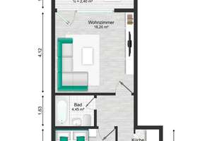 Klein, gepflegt, begehrt: 2-Zimmer-Wohnung in Eschborn – Die vollständige Adresse der Immobilie erhältst du vom Anbieter., 65760 Eschborn – Vorschaubild 12