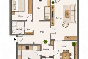 Großzügige 4-Zimmer-Wohnung (100 m²) mit Balkon in beliebter Lage von Gelsenkirchen-Buer – Dorstener Straße 118, 45894 Buer, Gelsenkirchen – Vorschaubild 26