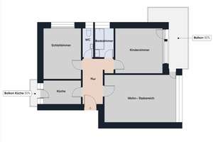 Helle 3-Zimmer-Wohnung mit 2 Balkonen in ruhiger Lage von Rohr – Die vollständige Adresse der Immobilie erhältst du vom Anbieter., 70565 Rohr, Stuttgart – Vorschaubild 21