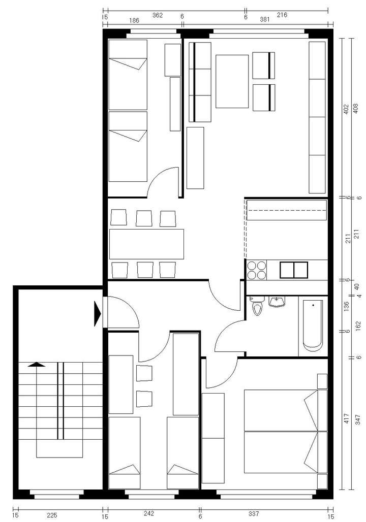 5. Stock, 4-Raumwohnung/Balkon