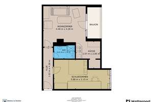 Grundsolide, langfristig vermietete 2-Zimmer-Eigentumswohnung mit Stellplatz, Loggia + Einbauküche – Die vollständige Adresse der Immobilie erhältst du vom Anbieter., 52074 Westpark, Aachen – Vorschaubild 6