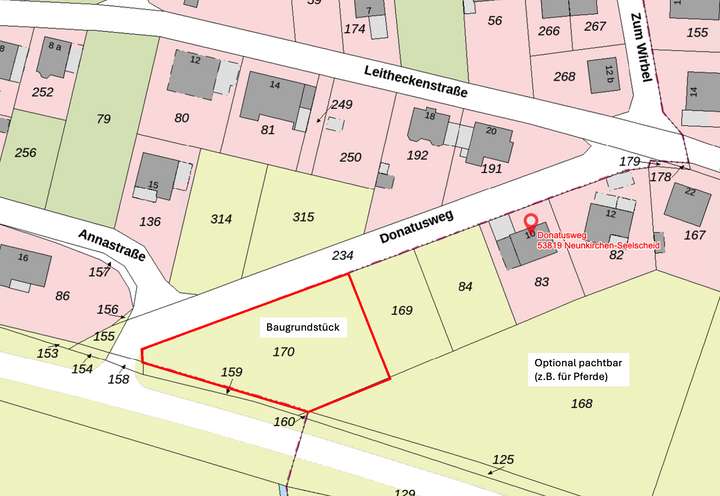 Donatusweg Flurkarte