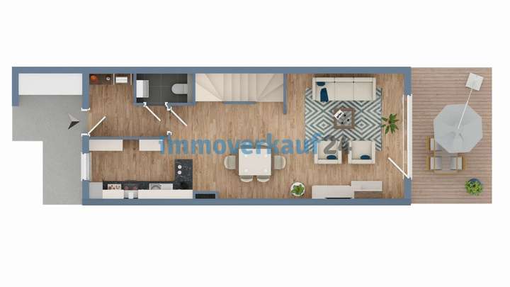 Grundriss Wohnebene 1