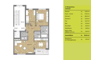 Neugraben-Fischbek: Helle 3-Zimmer-Wohnung mit Balkon – Die vollständige Adresse der Immobilie erhältst du vom Anbieter., 21147 Neugraben-Fischbek, Hamburg – Vorschaubild 2