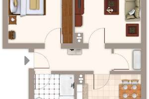 Ihr neues Zuhause! 2-Zimmer-Wohnung in Mönchengladbach Bonnenbroich - Geneicken – Frankenstraße 7, 41238 Bonnenbroich-Geneicken, Mönchengladbach – Vorschaubild 2