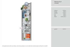 stylische 2-Raum Wohnung zum Wohlfühlen - Balkon und Aufzug vorhanden! – Wenzel-Verner-Straße 47, 9120 Helbersdorf, Chemnitz – Vorschaubild 2