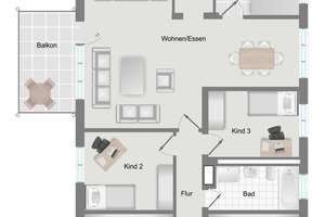 *IDEAL FÜR WG-KONZEPT- SOFORT FREI, BIS ZU 5 ZIMMER, VIEL GEMEINSCHAFTSFLÄCHE, 2 WCs, 2 x TG* – Die vollständige Adresse der Immobilie erhältst du vom Anbieter., 86156 Kriegshaber, Augsburg – Vorschaubild 5