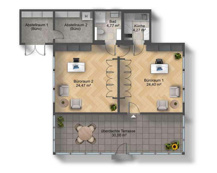 Grundriss Bürogebäude