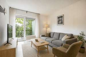 Kapitalanlage in Frankfurt-Niederrad: Vermietete 2-Zimmer-Wohnung mit Terrasse und Stellplatz