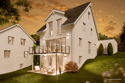 Leonberg: Es entstehen 2 Einfamilienhäuser. Ca. 180 m² Wfl. + Doppelgarage. Sonnige, ruhige Lage