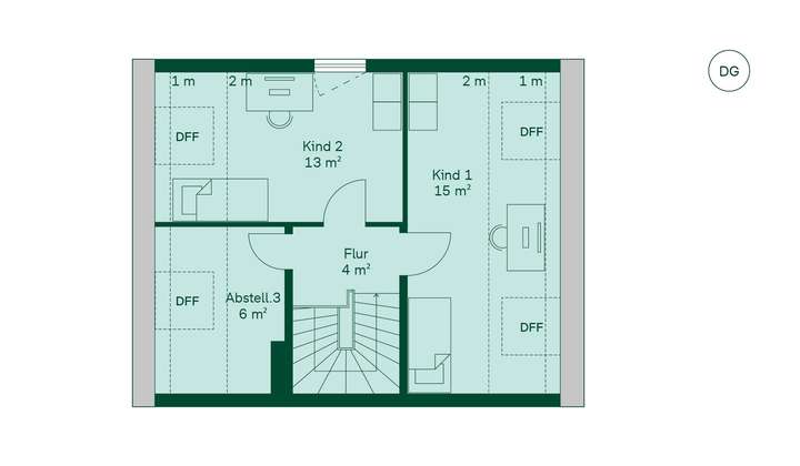 Grundriss des Dachgeschosse...