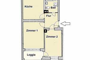 Strießen! Ruhige gemütliche 2-R-Whg Wanne Loggia! – Lauensteiner Straße 68, 1277 Dresden – Vorschaubild 3