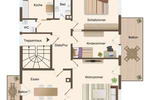Als Anlage: schöne 4 Zimmer Hochparterre Wohnung mit Garage in S- Bad Cannstatt – Die vollständige Adresse der Immobilie erhältst du vom Anbieter., 70374 Im Geiger, Stuttgart – Vorschaubild 19