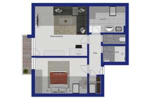 Charmante 2-Zimmer-Wohnung mit Balkon, Garage und Stellplatz – Die vollständige Adresse der Immobilie erhältst du vom Anbieter., 71332 Waiblingen – Vorschaubild 5