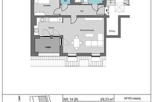 Wohnen im Neubau: Moderne 2-Zimmer-Dachgeschosswohnung mit Loggia – Kreuzstraße 23, 4103 Zentrum-Ost, Leipzig – Vorschaubild 12