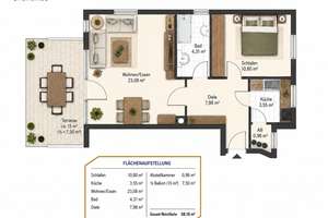 2 Zimmer Gartenwohnung mit Küche