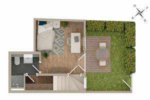 Urban wohnen mit Hauscharakter – Neubau-Maisonette mitten in Karlsruhe – Die vollständige Adresse der Immobilie erhältst du vom Anbieter., 76185 Mühlburg, Karlsruhe – Vorschaubild 3