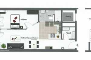 Möblierte moderne 2-Zimmer mit schöner Terrasse – Wolfsburg – Vorschaubild 16