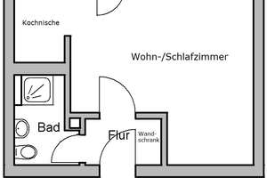 Gemütliche 1 Zimmer-Wohnung mit Kochnische und großem Balkon – Gebbertstr. 158, 91058 Sebaldus, Erlangen – Vorschaubild 12