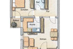 Charmante 2-Zimmer-Wohnung mit Süd- und Westbalkon (Erbpacht) – Die vollständige Adresse der Immobilie erhältst du vom Anbieter., 48149 Sentrup, Münster – Vorschaubild 17
