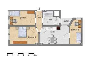 Neu! Renovierte Altbauwohnung mit Balkon & Einbauküche! – Immermannstr. 8, 39108 Stadtfeld Ost, Magdeburg – Vorschaubild 2