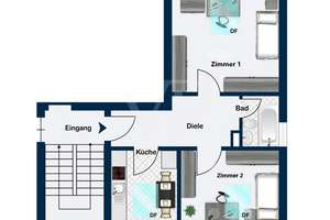 Charmante 2-Zimmer-Dachgeschosswohnung mit Potenzial – Die vollständige Adresse der Immobilie erhältst du vom Anbieter., 76227 Durlach, Karlsruhe – Vorschaubild 10
