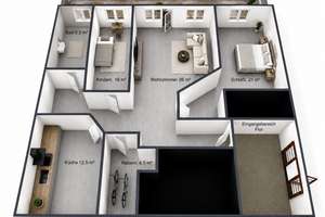 Nahezu kernsanierte Erdgeschoss Wohnung 118m² mit 32m² Terrasse – Die vollständige Adresse der Immobilie erhältst du vom Anbieter., 32051 Herford – Vorschaubild 19