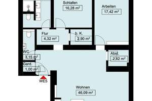 Stilvolle Altbauwohnung mit Balkon und Erker - Düsseldorf-Unterbilk / Medienhafen – Die vollständige Adresse der Immobilie erhältst du vom Anbieter., 40219 Unterbilk, Düsseldorf – Vorschaubild 14