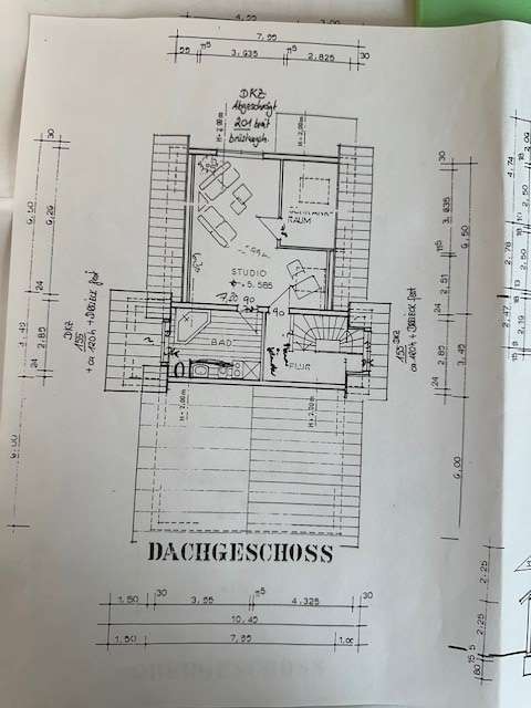 Grundriss Dachgeschoss Studio