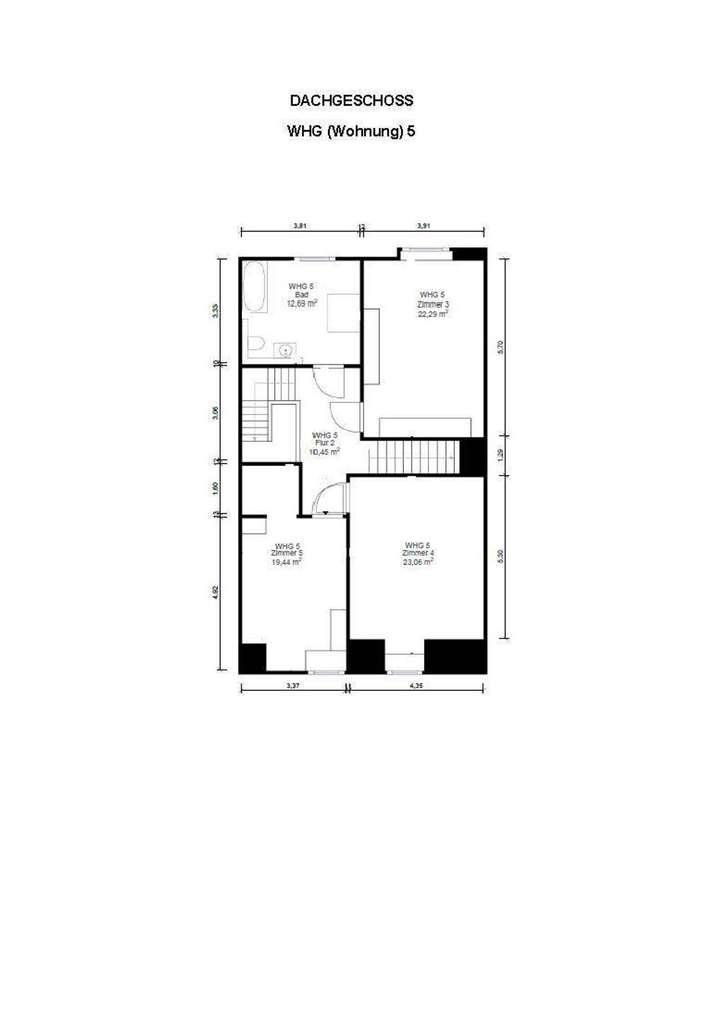 Grundriss Dachgeschoss WHG05