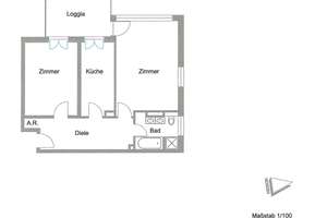 Große 2-Zimmerwohnung  in schöner Lage – Balthasar-Neumann-Straße 12, 85049 Friedrichshofen-Hollerstauden, Ingolstadt – Vorschaubild 2